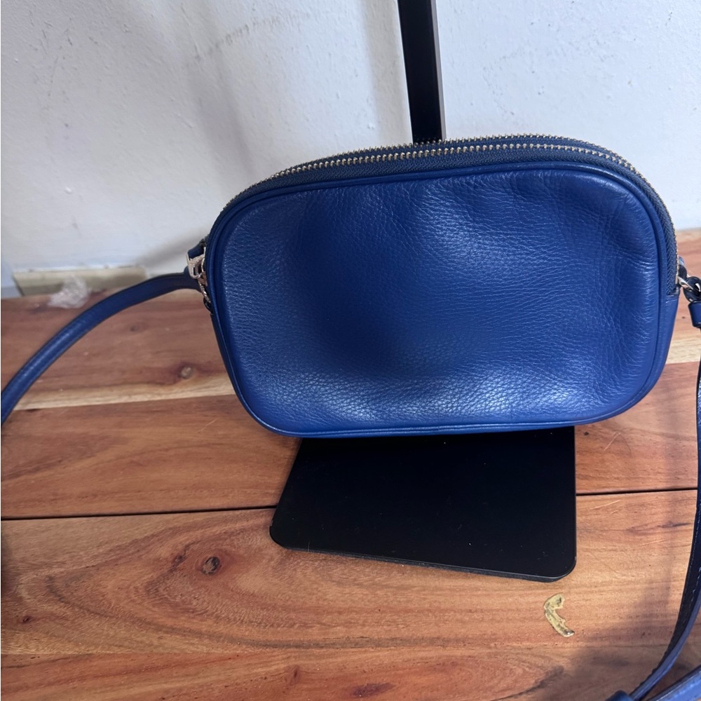 Coach Navy Pebbled Leather Studded Crossbody Bag - Picture 6 of 6